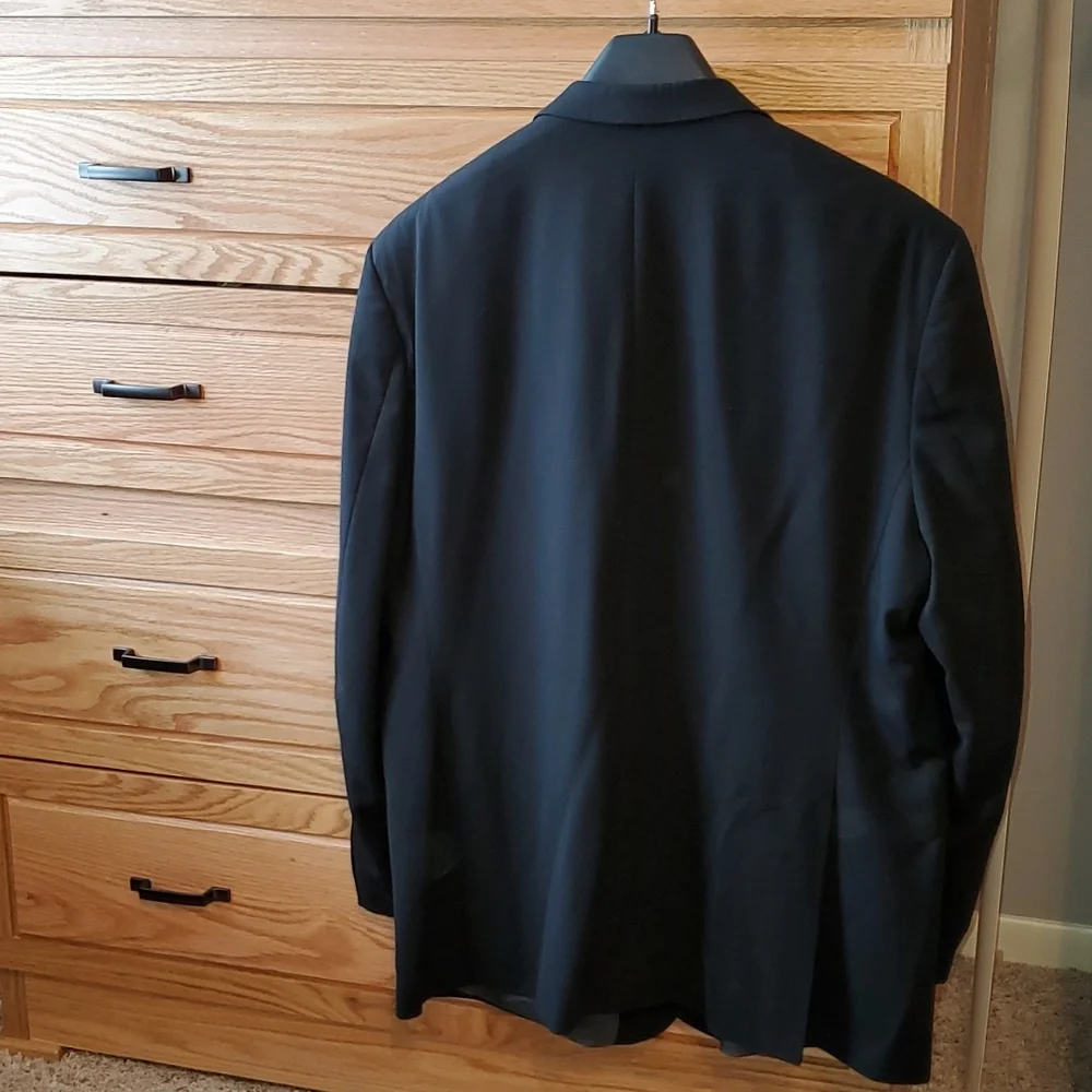 Men's Sports Coat blazer wool blend XL Black